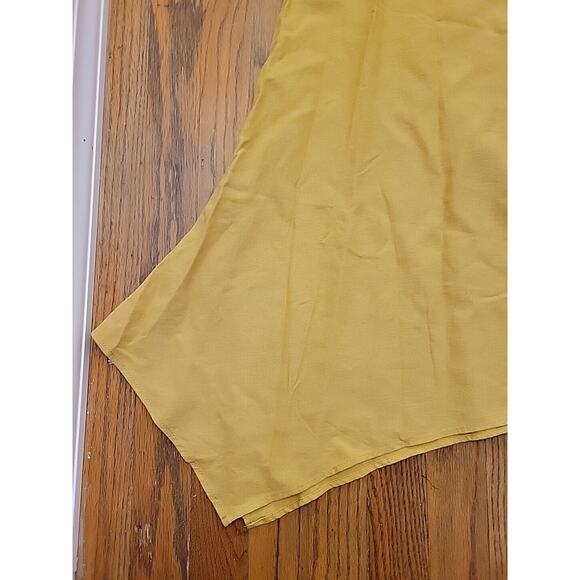 Cynthia Rowley Linen Blend Size Large Mustard Sleeveless Dress - Picture 2 of 8